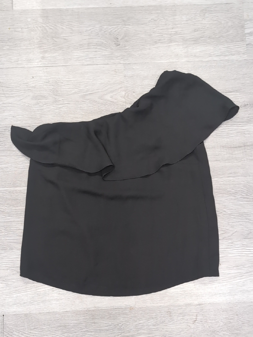 Finn & Grace New Women's Of The  Shoulder Ruffle Top Black Blouse XS